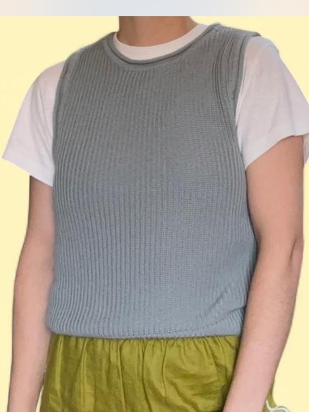 Known supply bluish sagey green high neck knit organic cotton tank size medium - Picture 7 of 7